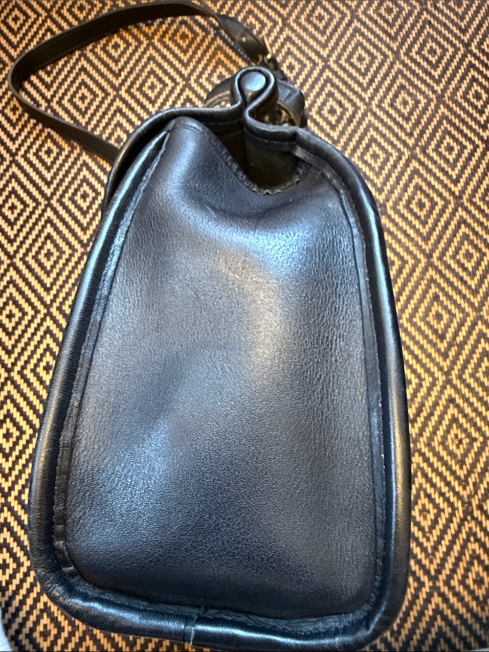 Vintage Coach LOGAN BAG 9907 black with brass - Picture 5 of 14